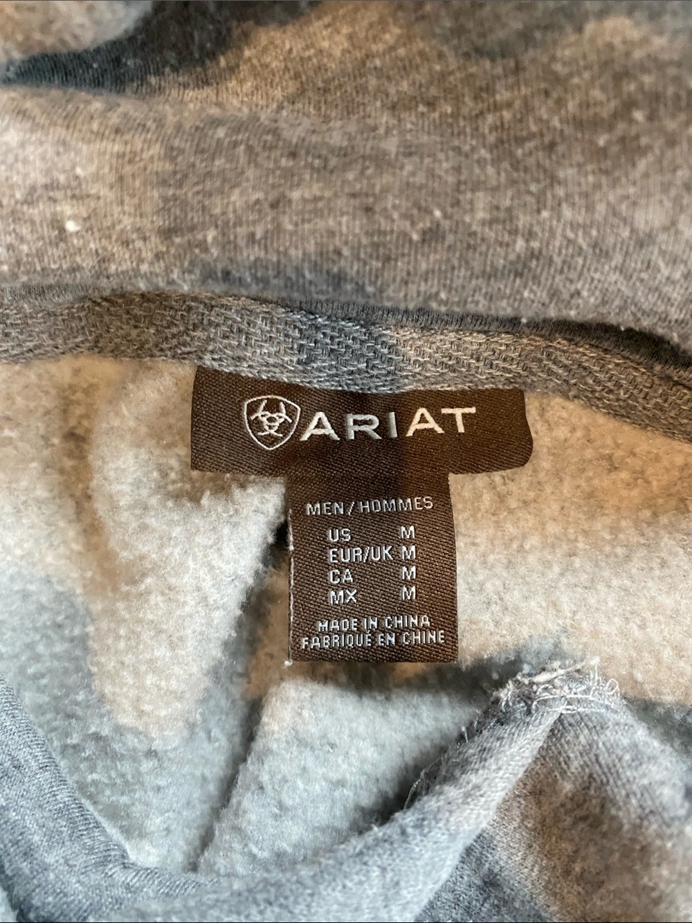 Ariat Heather Gray Pullover Hoodie with Shield Logo - Picture 5 of 5